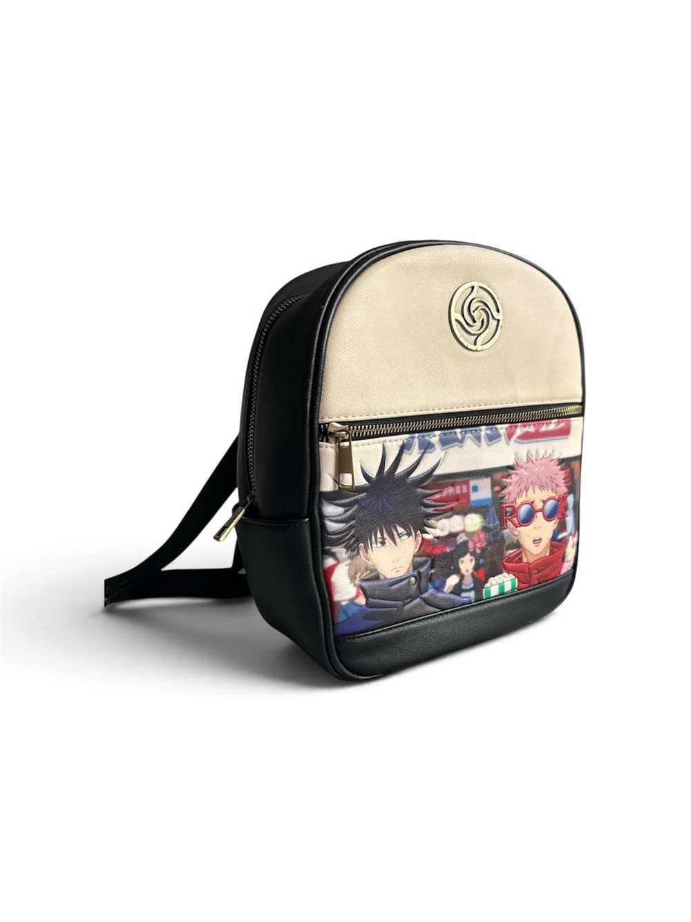 JUJUTSU KAISEN Megumi & Yuji Tokyo Mini Backpack Black Zipper Pockets Shopping